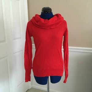 jcrew womens xs poppy red cowl neck sweater alpaca